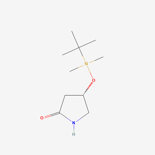 (4S)-4-[tert-butyl(dimethyl)silyl]oxypyrrolidin-2-one (CAS: 141629-19-8) - Chemical Structure and Molecular Formula 