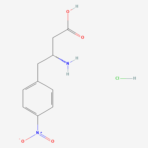 (3R)-3-amino-4-(4-nitrophenyl)butanoic acid;hydrochloride (CAS: 331763-78-1) - Chemical Structure and Molecular Formula 