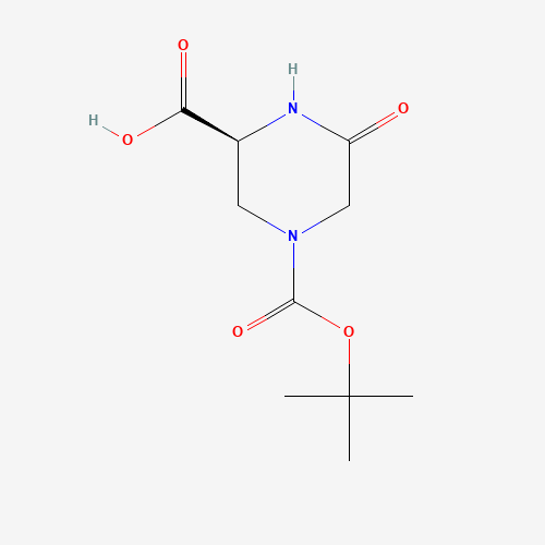 (2S)-4-[(2-methylpropan-2-yl)oxycarbonyl]-6-oxopiperazine-2-carboxylic acid (CAS: 1240586-09-7) - Related Chemical Product