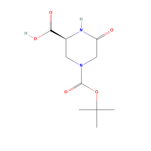 (2S)-4-[(2-methylpropan-2-yl)oxycarbonyl]-6-oxopiperazine-2-carboxylic acid (CAS: 1240586-09-7) - Related Chemical Product