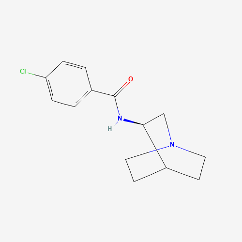 N-[(3R)-1-azabicyclo[2.2.2]octan-3-yl]-4-chlorobenzamide (CAS: 711085-63-1) - Chemical Structure and Molecular Formula 