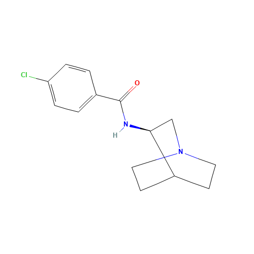 N-[(3R)-1-azabicyclo[2.2.2]octan-3-yl]-4-chlorobenzamide (CAS: 711085-63-1) - Chemical Structure and Molecular Formula 