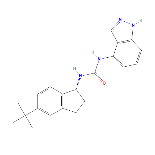 1-[(1R)-5-tert-butyl-2,3-dihydro-1H-inden-1-yl]-3-(1H-indazol-4-yl)urea (CAS: 808756-71-0) - Related Chemical Product