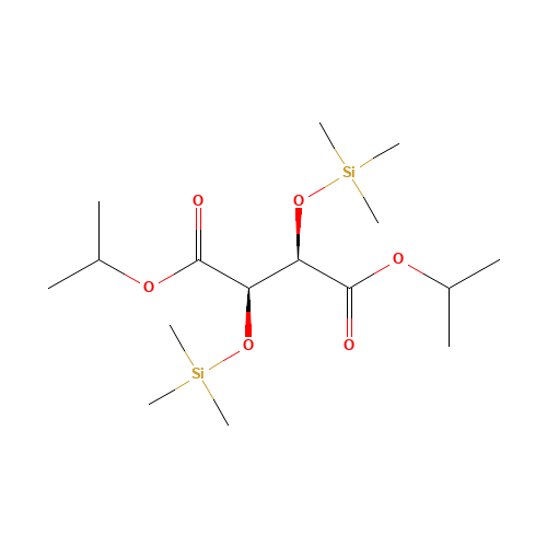 dipropan-2-yl (2R,3R)-2,3-bis(trimethylsilyloxy)butanedioate (CAS: 130678-42-1) - Chemical Structure and Molecular Formula 