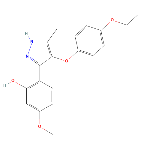 (6E)-6-[4-(4-ethoxyphenoxy)-5-methyl-1,2-dihydropyrazol-3-ylidene]-3-methoxycyclohexa-2,4-dien-1-one (CAS: 374699-23-7) - Related Chemical Product