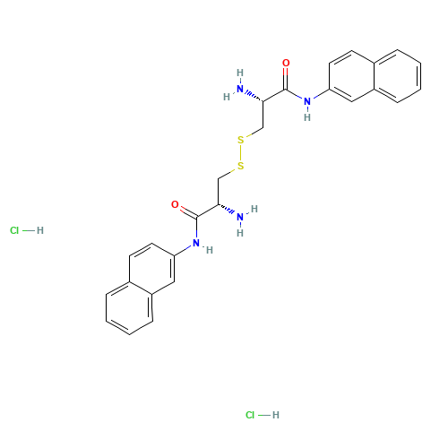 (2R)-2-amino-3-[[(2R)-2-amino-3-(naphthalen-2-ylamino)-3-oxopropyl]disulfanyl]-N-naphthalen-2-ylpropanamide;dihydrochloride (CAS: 100900-22-9) - Related Chemical Product