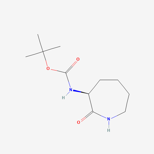 tert-butyl N-[(3S)-2-oxoazepan-3-yl]carbamate (CAS: 76944-95-1) - Chemical Structure and Molecular Formula 