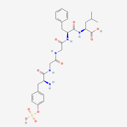 (2S)-2-[[(2S)-2-[[2-[[2-[[(2S)-2-amino-3-(4-sulfooxyphenyl)propanoyl]amino]acetyl]amino]acetyl]amino]-3-phenylpropanoyl]amino]-4-methylpentanoic acid (CAS: 80632-52-6) - Related Chemical Product