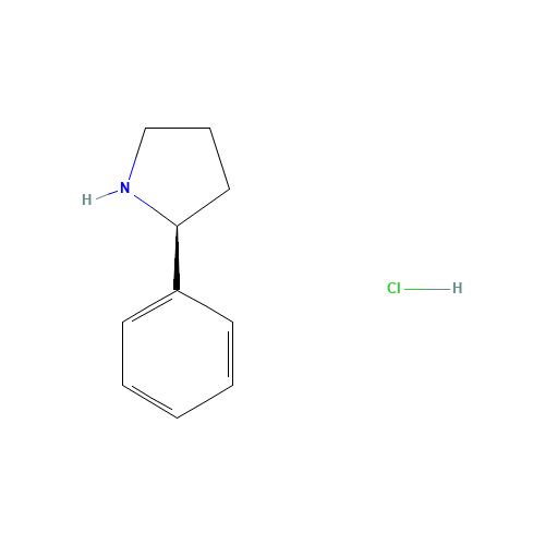 (2S)-2-phenylpyrrolidine;hydrochloride (CAS: 56523-58-1) - Chemical Structure and Molecular Formula 