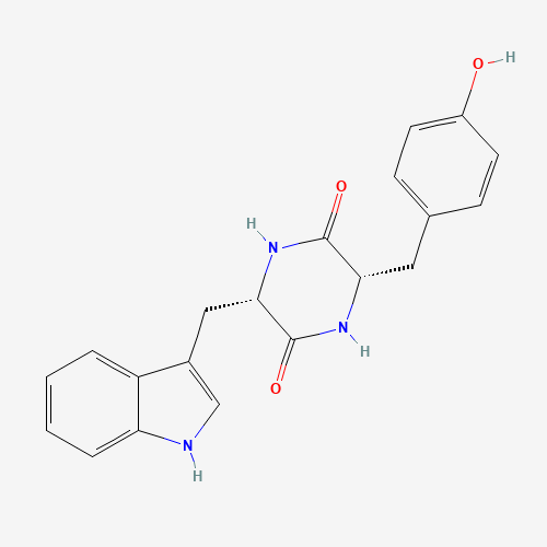 (3S,6S)-3-[(4-hydroxyphenyl)methyl]-6-(1H-indol-3-ylmethyl)piperazine-2,5-dione (CAS: 20829-53-2) - Related Chemical Product