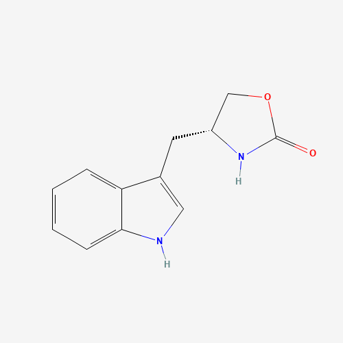 (4R)-4-(1H-indol-3-ylmethyl)-1,3-oxazolidin-2-one (CAS: 157636-81-2) - Chemical Structure and Molecular Formula 