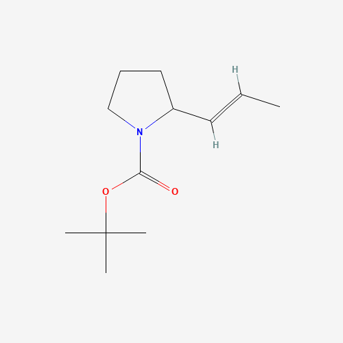 tert-butyl 2-[(E)-prop-1-enyl]pyrrolidine-1-carboxylate (CAS: 664364-30-1) - Chemical Structure and Molecular Formula 