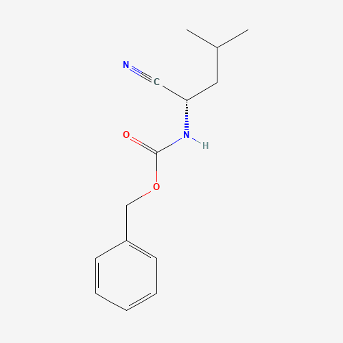 benzyl N-[(1S)-1-cyano-3-methylbutyl]carbamate (CAS: 3589-42-2) - Chemical Structure and Molecular Formula 
