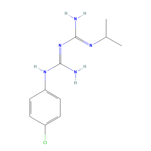(1E)-1-[amino-(4-chloroanilino)methylidene]-2-propan-2-ylguanidine (CAS: 500-92-5) - Related Chemical Product