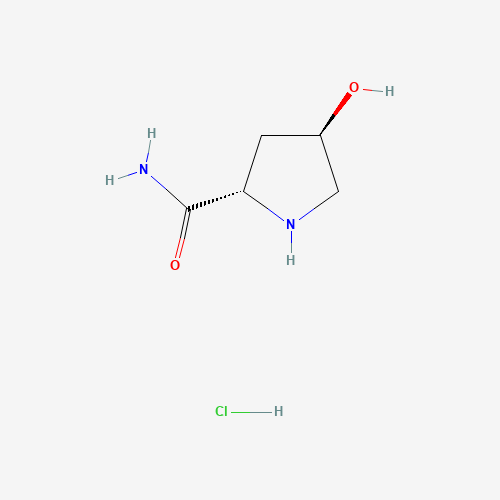 (2S,4R)-4-hydroxypyrrolidine-2-carboxamide;hydrochloride (CAS: 32934-42-2) - Chemical Structure and Molecular Formula 