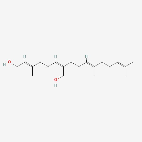 (2Z,6E)-2-[(3E)-4,8-dimethylnona-3,7-dienyl]-6-methylocta-2,6-diene-1,8-diol (CAS: 64218-02-6) - Chemical Structure and Molecular Formula 