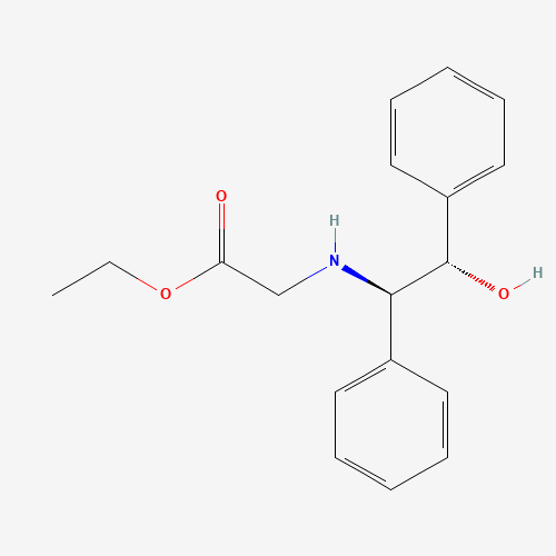 ethyl 2-[[(1R,2S)-2-hydroxy-1,2-diphenylethyl]amino]acetate (CAS: 112835-62-8) - Chemical Structure and Molecular Formula 
