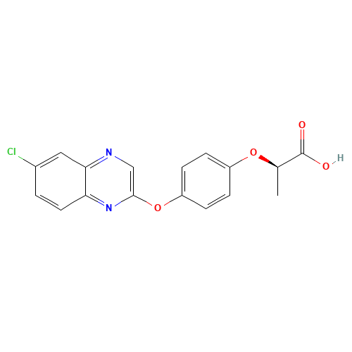 (2R)-2-[4-(6-chloroquinoxalin-2-yl)oxyphenoxy]propanoic acid (CAS: 94051-08-8) - Related Chemical Product