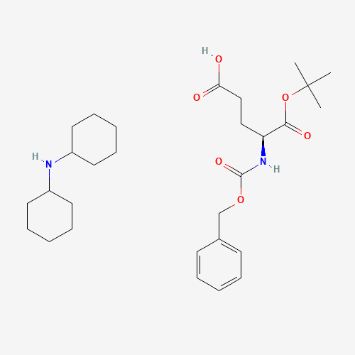 N-cyclohexylcyclohexanamine;(4S)-5-[(2-methylpropan-2-yl)oxy]-5-oxo-4-(phenylmethoxycarbonylamino)pentanoic acid (CAS: 34897-61-5) - Chemical Structure and Molecular Formula 
