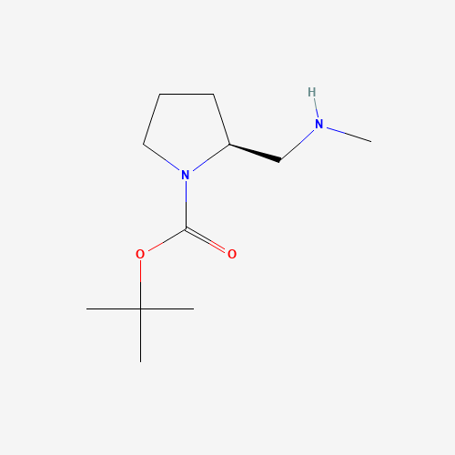 tert-butyl (2S)-2-(methylaminomethyl)pyrrolidine-1-carboxylate (CAS: 191231-58-0) - Chemical Structure and Molecular Formula 