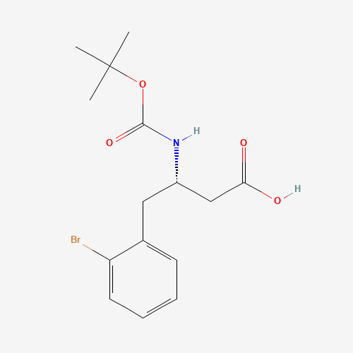 (3S)-4-(2-bromophenyl)-3-[(2-methylpropan-2-yl)oxycarbonylamino]butanoic acid (CAS: 403661-78-9) - Related Chemical Product