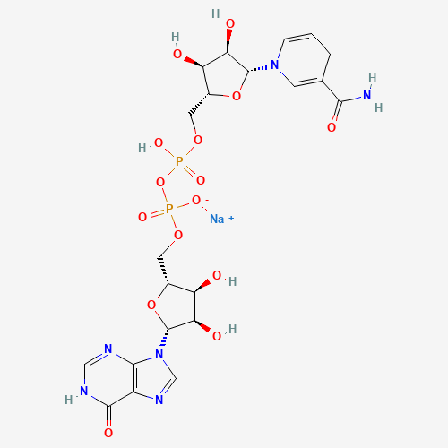 sodium;[[(2R,3S,4R,5R)-5-(3-carbamoyl-4H-pyridin-1-yl)-3,4-dihydroxyoxolan-2-yl]methoxy-hydroxyphosphoryl] [(2R,3S,4R,5R)-3,4-dihydroxy-5-(6-oxo-3H-purin-9-yl)oxolan-2-yl]methyl phosphate (CAS: 22052-73-9) - Related Chemical Product