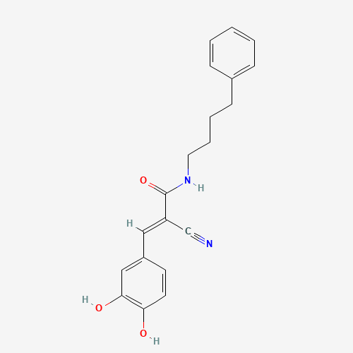 (E)-2-cyano-3-(3,4-dihydroxyphenyl)-N-(4-phenylbutyl)prop-2-enamide (CAS: 133550-41-1) - Related Chemical Product