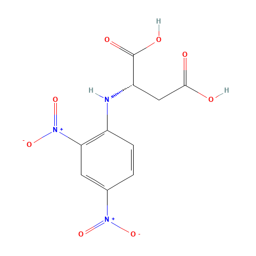 (2S)-2-(2,4-dinitroanilino)butanedioic acid (CAS: 7683-81-0) - Chemical Structure and Molecular Formula 