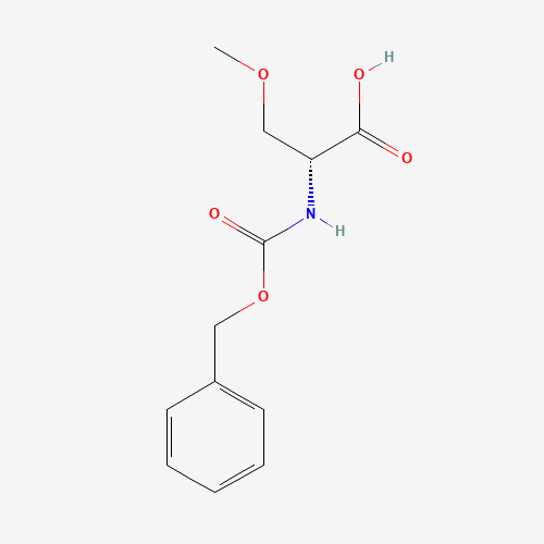 (2R)-3-methoxy-2-(phenylmethoxycarbonylamino)propanoic acid (CAS: 86096-35-7) - Chemical Structure and Molecular Formula 