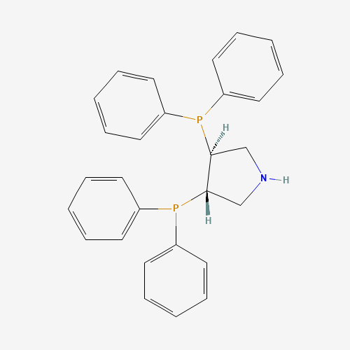 [(3S,4S)-4-diphenylphosphanylpyrrolidin-3-yl]-diphenylphosphane (CAS: 145693-67-0) - Chemical Structure and Molecular Formula 