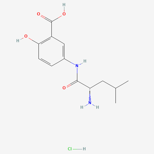 5-[[(2S)-2-amino-4-methylpentanoyl]amino]-2-hydroxybenzoic acid;hydrochloride (CAS: 73801-31-7) - Related Chemical Product