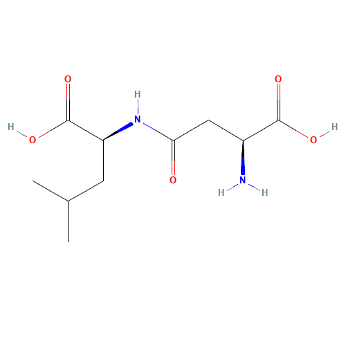 (2S)-2-[[(3S)-3-amino-3-carboxypropanoyl]amino]-4-methylpentanoic acid (CAS: 14650-26-1) - Chemical Structure and Molecular Formula 