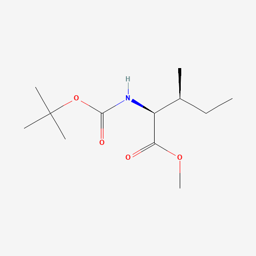 methyl (2S,3S)-3-methyl-2-[(2-methylpropan-2-yl)oxycarbonylamino]pentanoate (CAS: 17901-01-8) - Chemical Structure and Molecular Formula 