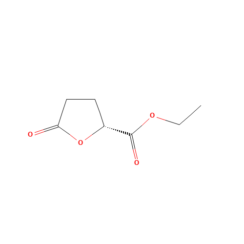 ethyl (2R)-5-oxooxolane-2-carboxylate (CAS: 33019-03-3) - Chemical Structure and Molecular Formula 