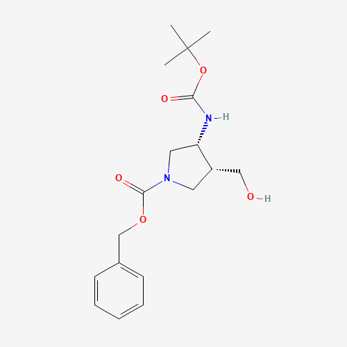 benzyl (3R,4R)-3-(hydroxymethyl)-4-[(2-methylpropan-2-yl)oxycarbonylamino]pyrrolidine-1-carboxylate (CAS: 370881-64-4) - Related Chemical Product