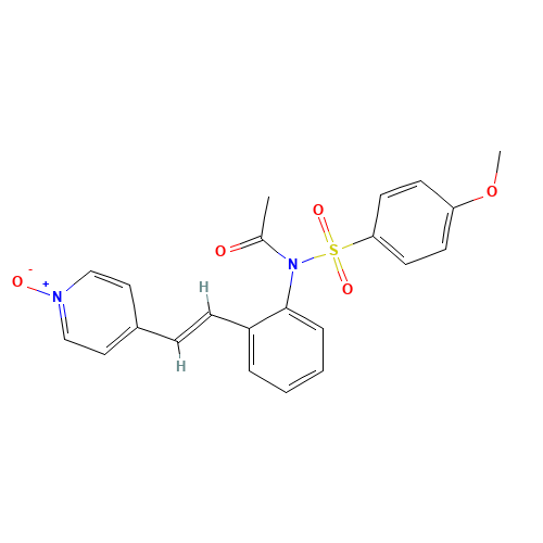 N-(4-methoxyphenyl)sulfonyl-N-[2-[(E)-2-(1-oxidopyridin-1-ium-4-yl)ethenyl]phenyl]acetamide (CAS: 173529-46-9) - Related Chemical Product