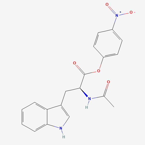 (4-nitrophenyl) (2S)-2-acetamido-3-(1H-indol-3-yl)propanoate (CAS: 14009-92-8) - Chemical Structure and Molecular Formula 