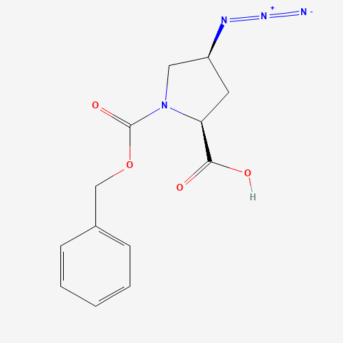 (2S,4S)-4-azido-1-phenylmethoxycarbonylpyrrolidine-2-carboxylic acid (CAS: 1155262-85-3) - Chemical Structure and Molecular Formula 
