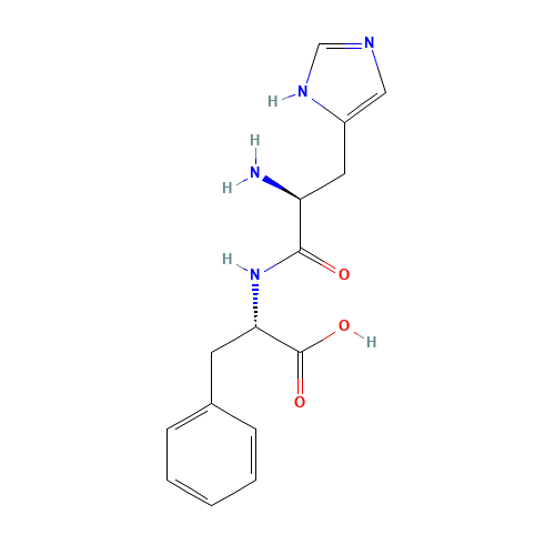 (2S)-2-[[(2S)-2-amino-3-(1H-imidazol-5-yl)propanoyl]amino]-3-phenylpropanoic acid (CAS: 16874-81-0) - Related Chemical Product