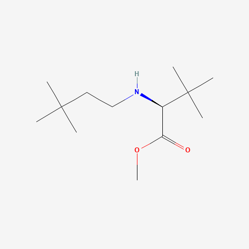 methyl (2S)-2-(3,3-dimethylbutylamino)-3,3-dimethylbutanoate (CAS: 1052703-81-7) - Chemical Structure and Molecular Formula 