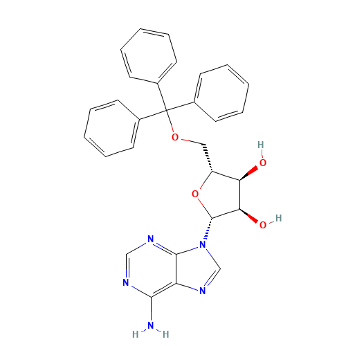 (2R,3R,4S,5R)-2-(6-aminopurin-9-yl)-5-(trityloxymethyl)oxolane-3,4-diol (CAS: 18048-85-6) - Related Chemical Product