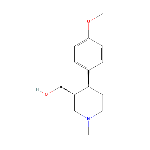 [(3R,4S)-4-(4-methoxyphenyl)-1-methylpiperidin-3-yl]methanol (CAS: 127017-78-1) - Chemical Structure and Molecular Formula 