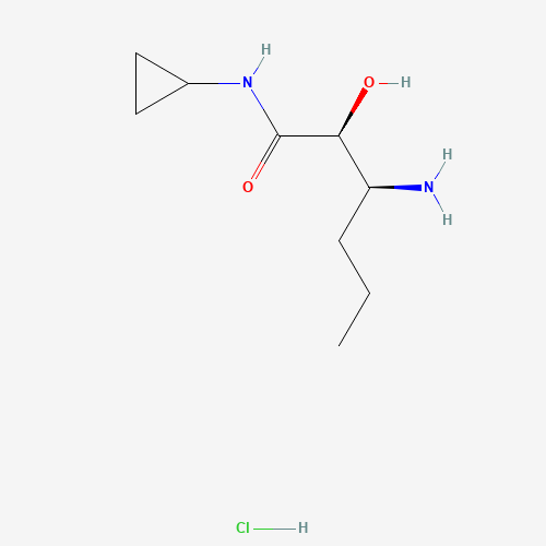 (2S,3S)-3-amino-N-cyclopropyl-2-hydroxyhexanamide;hydrochloride (CAS: 944716-73-8) - Chemical Structure and Molecular Formula 