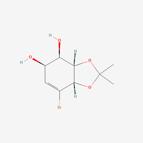 (3aS,4R,5R,7aS)-7-bromo-2,2-dimethyl-3a,4,5,7a-tetrahydro-1,3-benzodioxole-4,5-diol (CAS: 130669-72-6) - Related Chemical Product