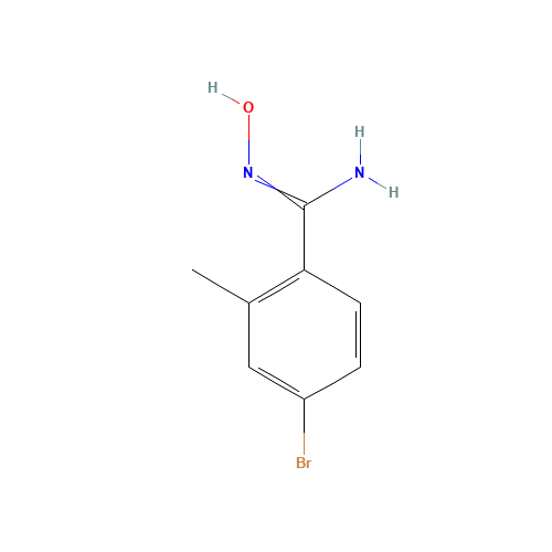 4-bromo-N'-hydroxy-2-methylbenzenecarboximidamide (CAS: 635702-27-1) - Chemical Structure and Molecular Formula 