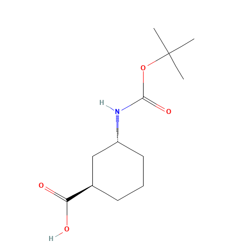 (1R,3R)-3-[(2-methylpropan-2-yl)oxycarbonylamino]cyclohexane-1-carboxylic acid (CAS: 218772-92-0) - Related Chemical Product