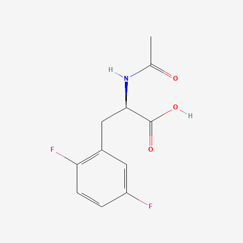 (2R)-2-acetamido-3-(2,5-difluorophenyl)propanoic acid (CAS: 266360-55-8) - Chemical Structure and Molecular Formula 