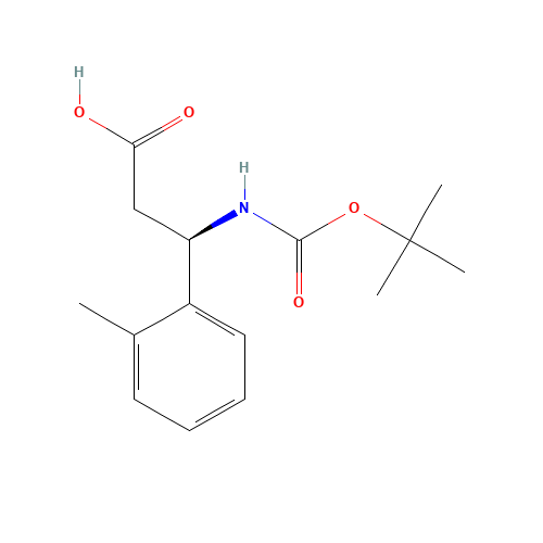 (3R)-3-(2-methylphenyl)-3-[(2-methylpropan-2-yl)oxycarbonylamino]propanoic acid (CAS: 500770-86-5) - Related Chemical Product
