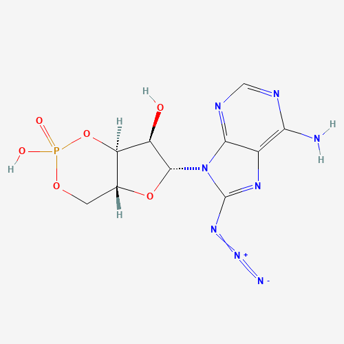 (4aR,6R,7R,7aS)-6-(6-amino-8-azidopurin-9-yl)-2-hydroxy-2-oxo-4a,6,7,7a-tetrahydro-4H-furo[3,2-d][1,3,2]dioxaphosphinin-7-ol (CAS: 31966-52-6) - Related Chemical Product