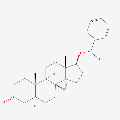 [(5S,8R,9S,10S,13S,14S,17S)-10,13-dimethyl-3-oxo-1,2,4,5,6,7,8,9,11,12,14,15,16,17-tetradecahydrocyclopenta[a]phenanthren-17-yl] benzoate (CAS: 1057-07-4) - Chemical Structure and Molecular Formula 
